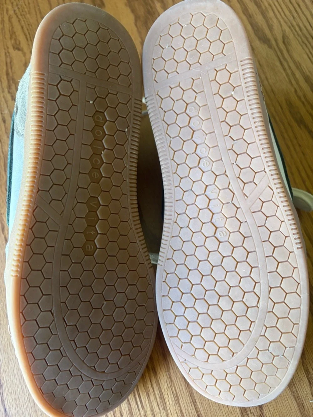 Dolce Vita Cream and Teal Low-Top Sneakers